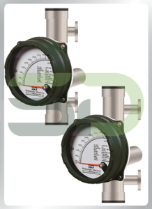 Metal Tube Rotameter with Flange Connection Rear Side Entry